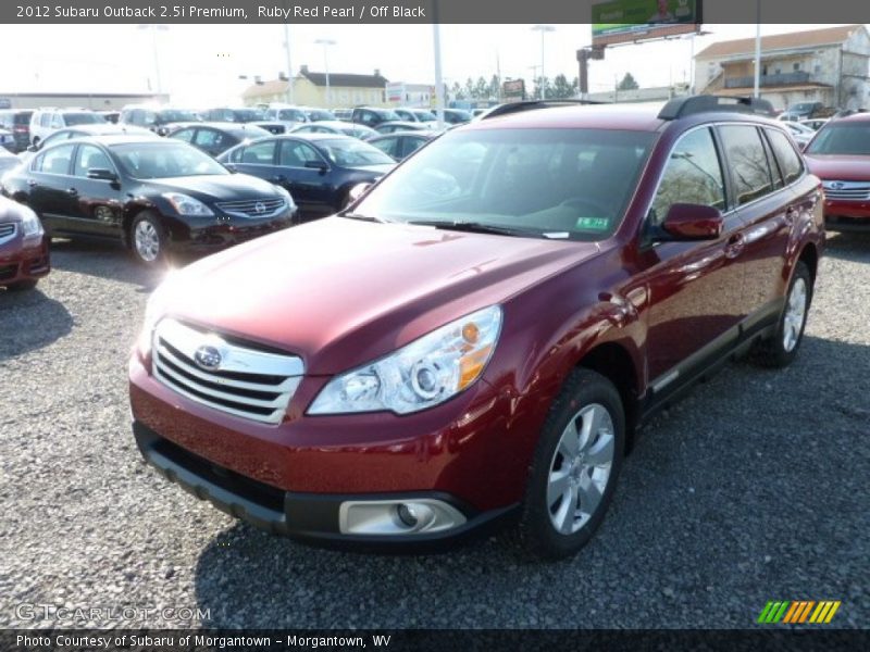Ruby Red Pearl / Off Black 2012 Subaru Outback 2.5i Premium