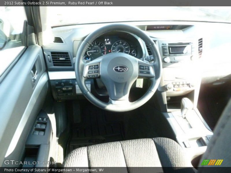 Ruby Red Pearl / Off Black 2012 Subaru Outback 2.5i Premium