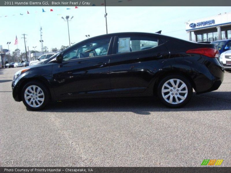Black Noir Pearl / Gray 2011 Hyundai Elantra GLS