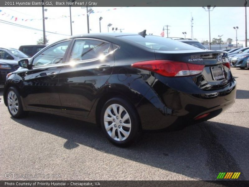 Black Noir Pearl / Gray 2011 Hyundai Elantra GLS