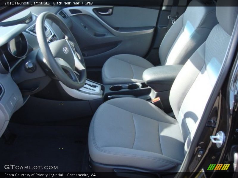 Black Noir Pearl / Gray 2011 Hyundai Elantra GLS