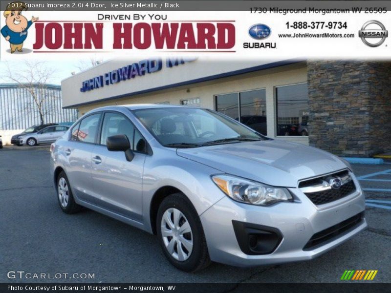 Ice Silver Metallic / Black 2012 Subaru Impreza 2.0i 4 Door