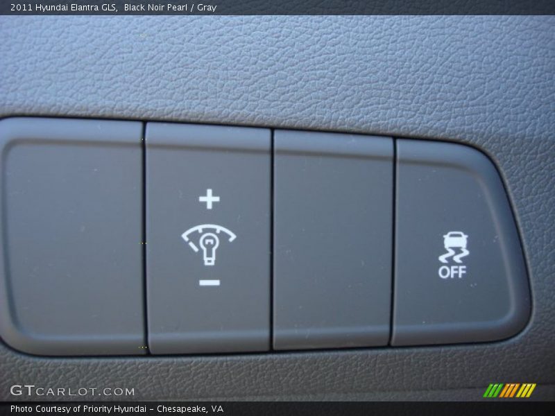 Black Noir Pearl / Gray 2011 Hyundai Elantra GLS