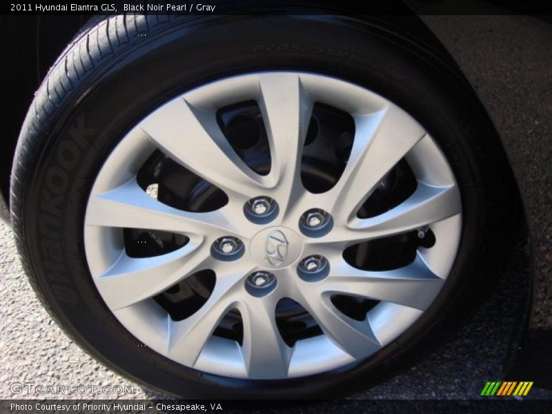 Black Noir Pearl / Gray 2011 Hyundai Elantra GLS