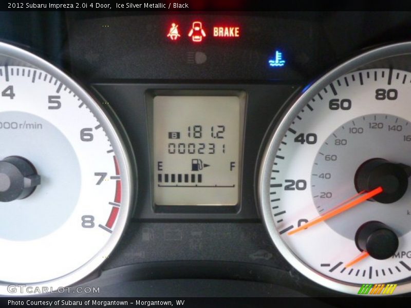 Ice Silver Metallic / Black 2012 Subaru Impreza 2.0i 4 Door