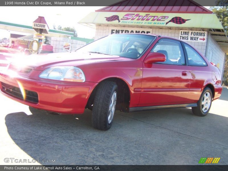 Milano Red / Black 1998 Honda Civic EX Coupe