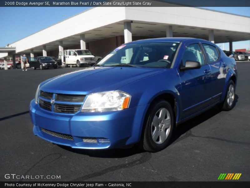Marathon Blue Pearl / Dark Slate Gray/Light Slate Gray 2008 Dodge Avenger SE