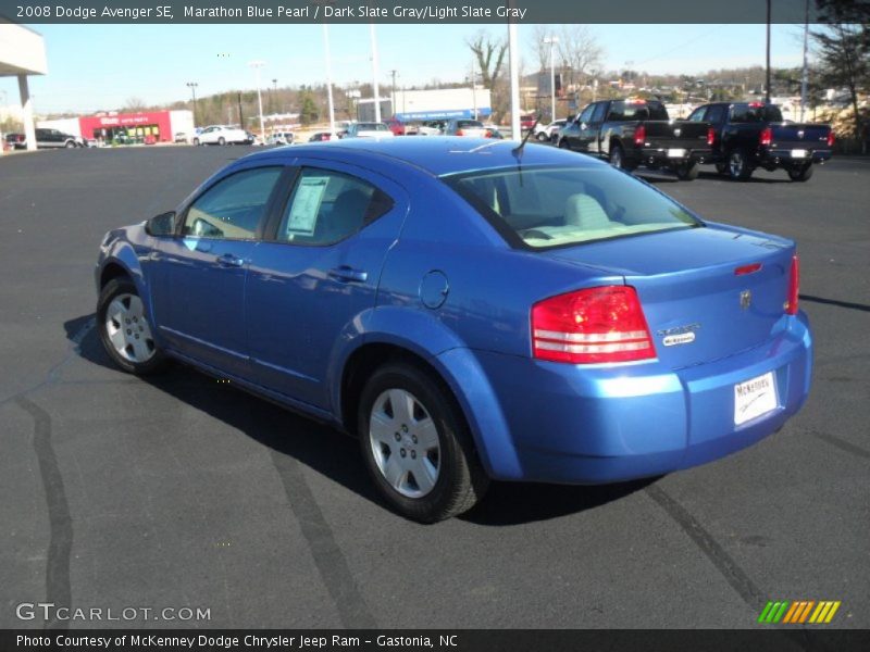 Marathon Blue Pearl / Dark Slate Gray/Light Slate Gray 2008 Dodge Avenger SE