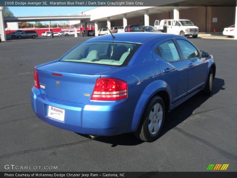 Marathon Blue Pearl / Dark Slate Gray/Light Slate Gray 2008 Dodge Avenger SE