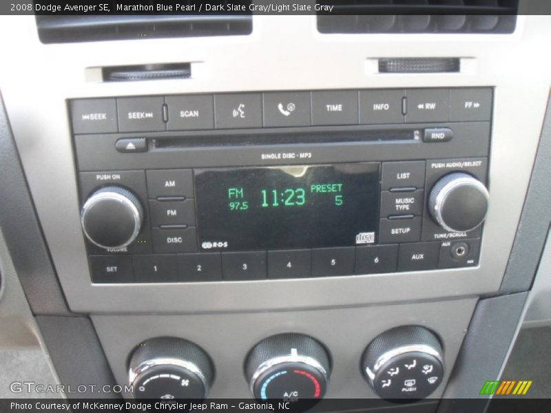 Marathon Blue Pearl / Dark Slate Gray/Light Slate Gray 2008 Dodge Avenger SE