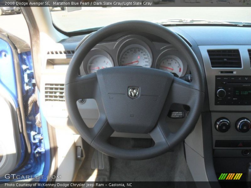 Marathon Blue Pearl / Dark Slate Gray/Light Slate Gray 2008 Dodge Avenger SE