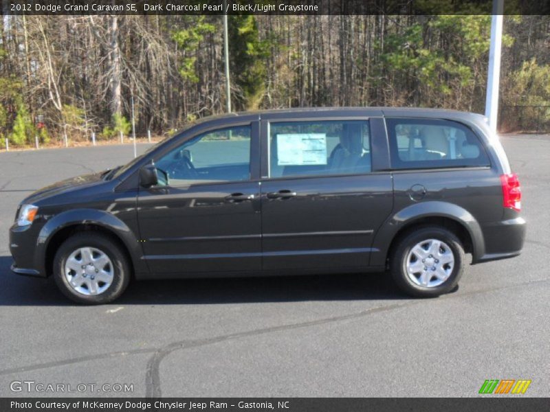 Dark Charcoal Pearl / Black/Light Graystone 2012 Dodge Grand Caravan SE