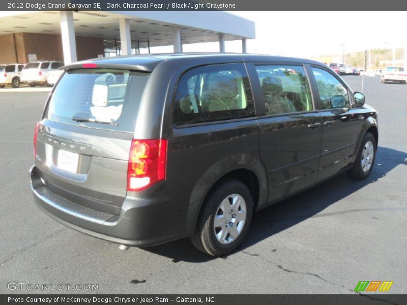 Dark Charcoal Pearl / Black/Light Graystone 2012 Dodge Grand Caravan SE