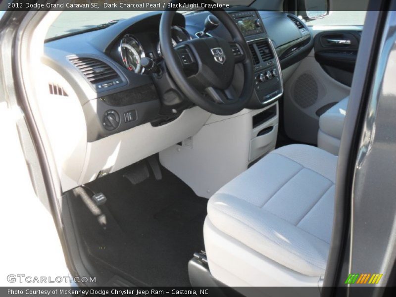 Dark Charcoal Pearl / Black/Light Graystone 2012 Dodge Grand Caravan SE