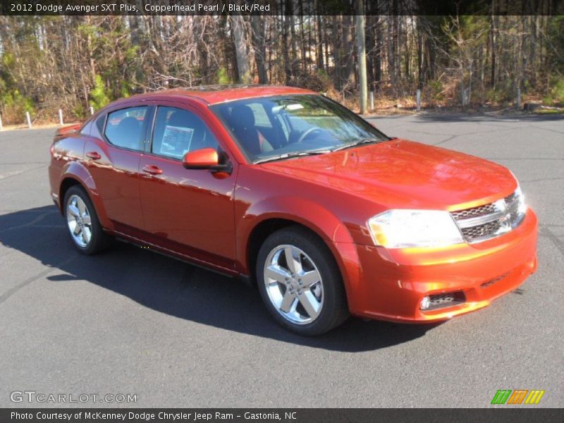 Copperhead Pearl / Black/Red 2012 Dodge Avenger SXT Plus