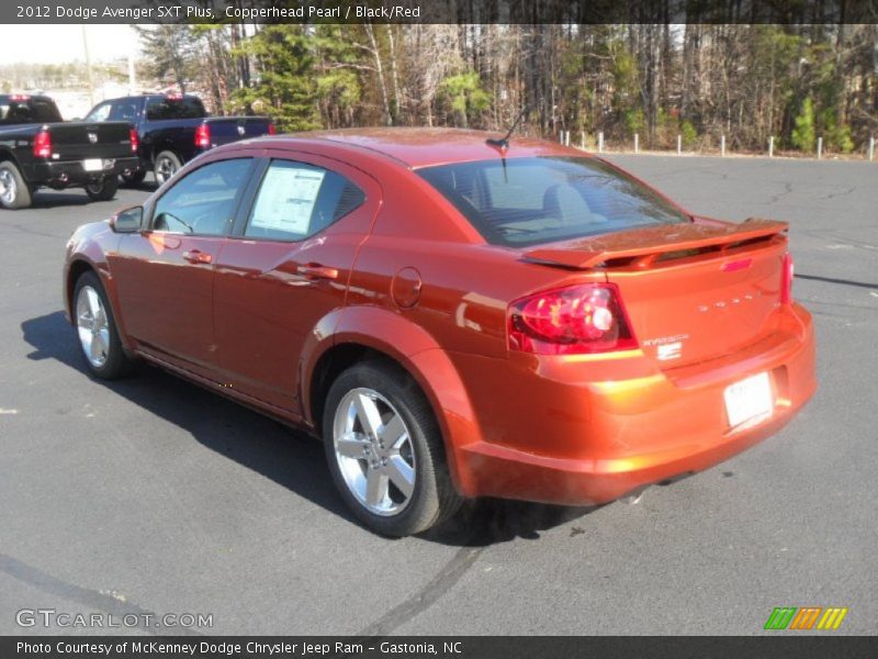 Copperhead Pearl / Black/Red 2012 Dodge Avenger SXT Plus