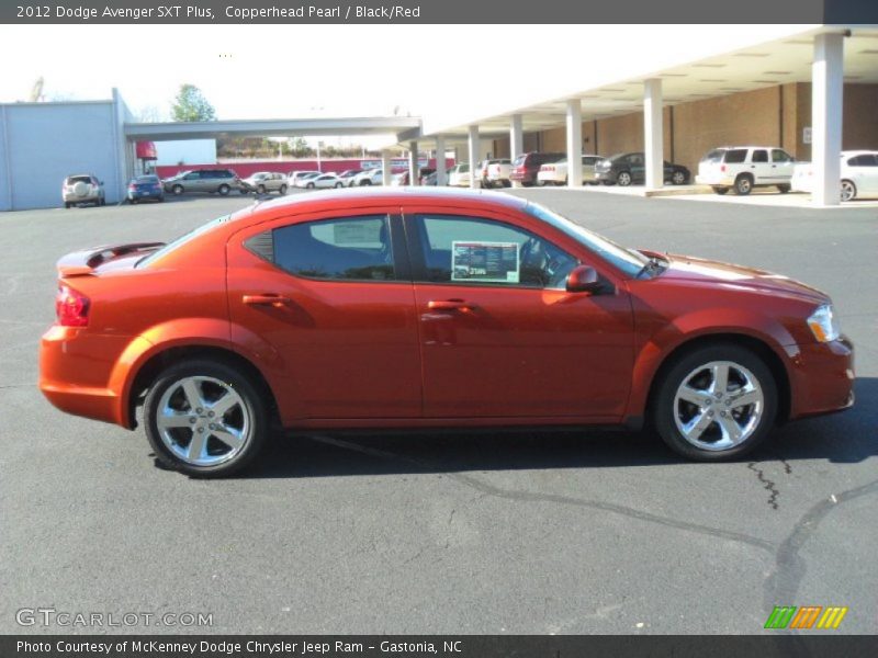 Copperhead Pearl / Black/Red 2012 Dodge Avenger SXT Plus