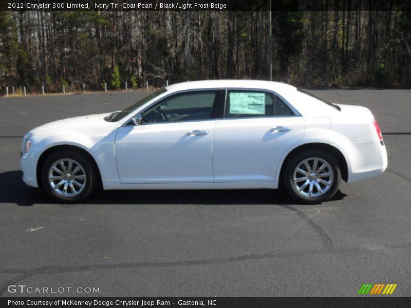 Ivory Tri-Coat Pearl / Black/Light Frost Beige 2012 Chrysler 300 Limited