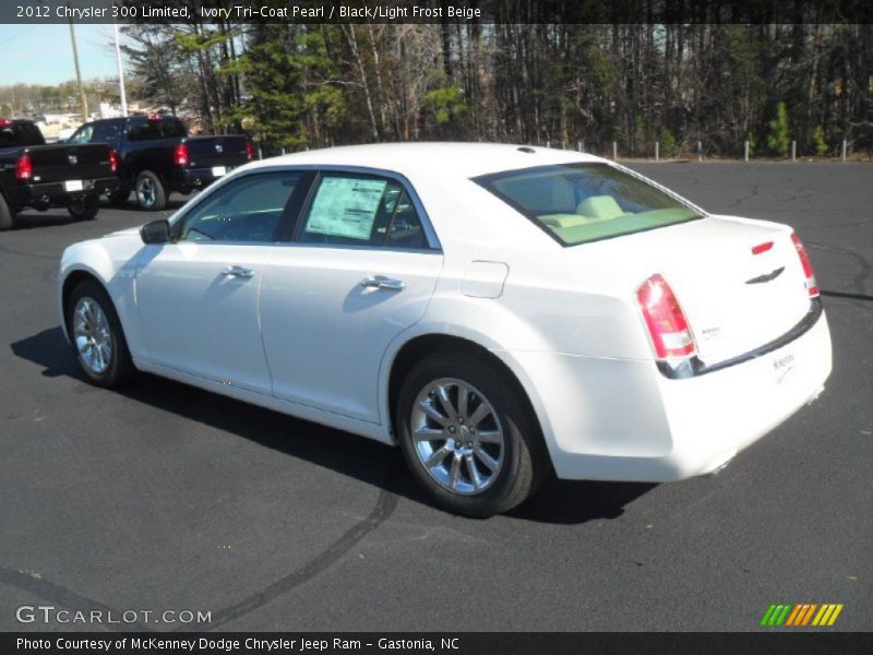 Ivory Tri-Coat Pearl / Black/Light Frost Beige 2012 Chrysler 300 Limited