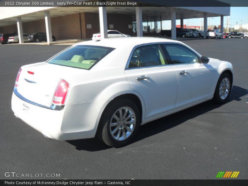 Ivory Tri-Coat Pearl / Black/Light Frost Beige 2012 Chrysler 300 Limited