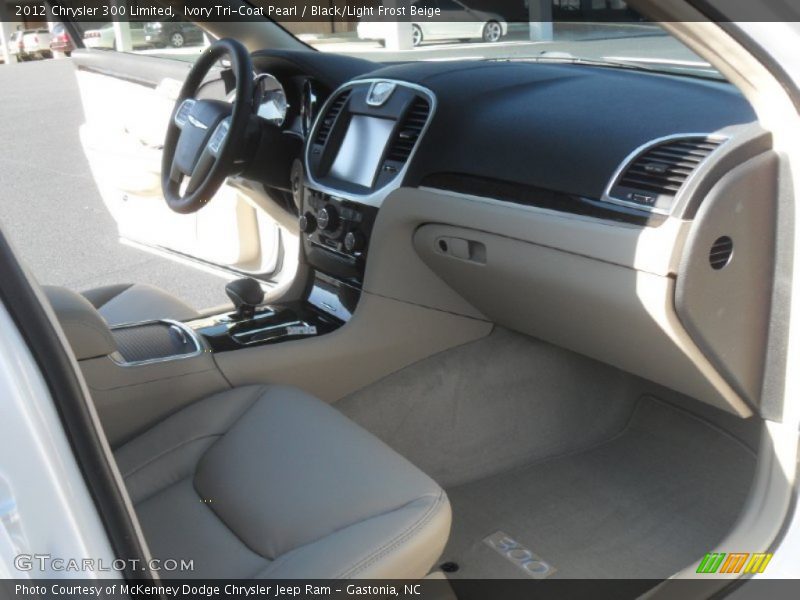Ivory Tri-Coat Pearl / Black/Light Frost Beige 2012 Chrysler 300 Limited
