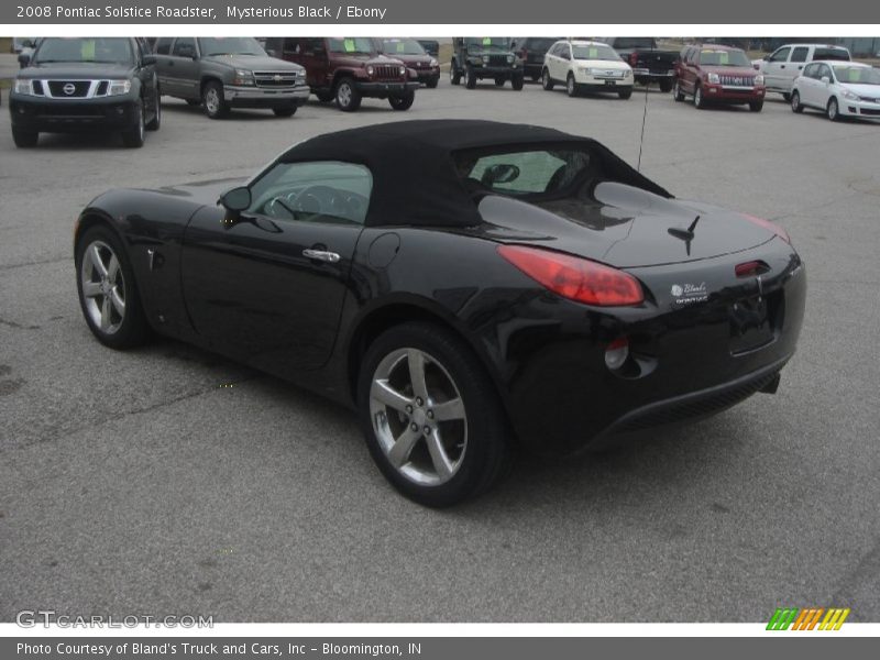 Mysterious Black / Ebony 2008 Pontiac Solstice Roadster