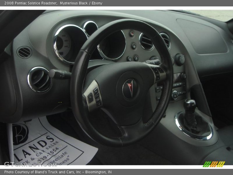Mysterious Black / Ebony 2008 Pontiac Solstice Roadster