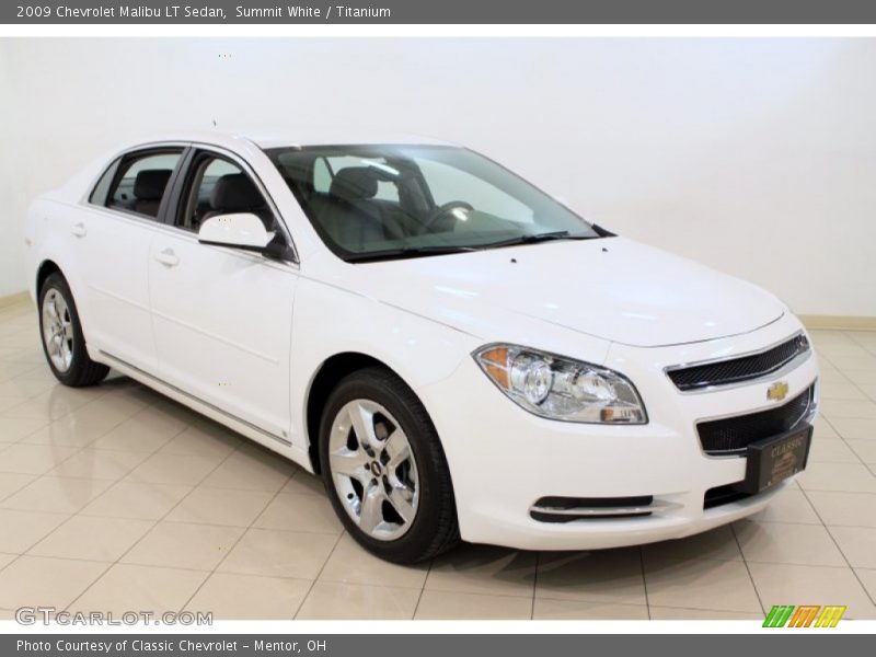 Summit White / Titanium 2009 Chevrolet Malibu LT Sedan