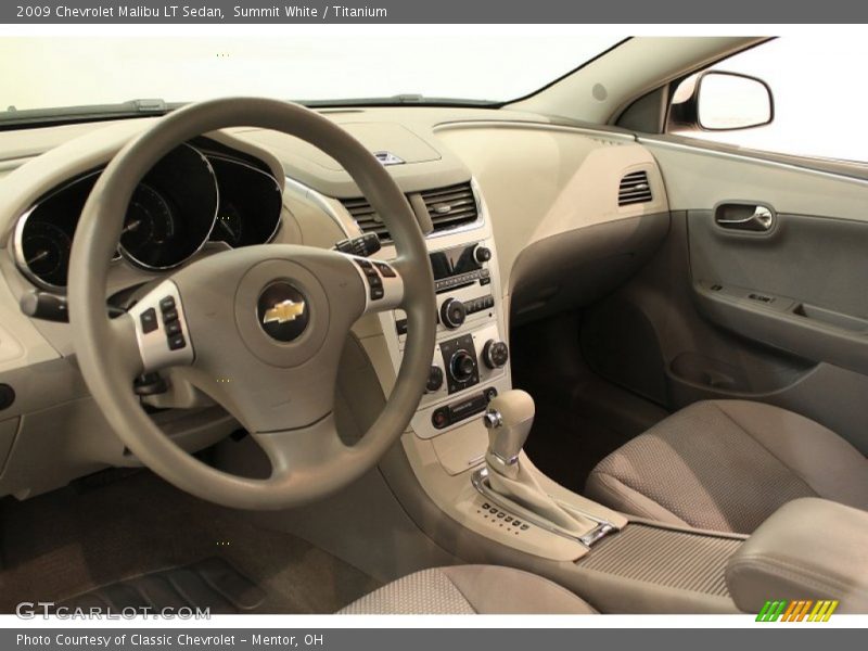 Summit White / Titanium 2009 Chevrolet Malibu LT Sedan
