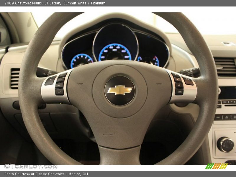 Summit White / Titanium 2009 Chevrolet Malibu LT Sedan