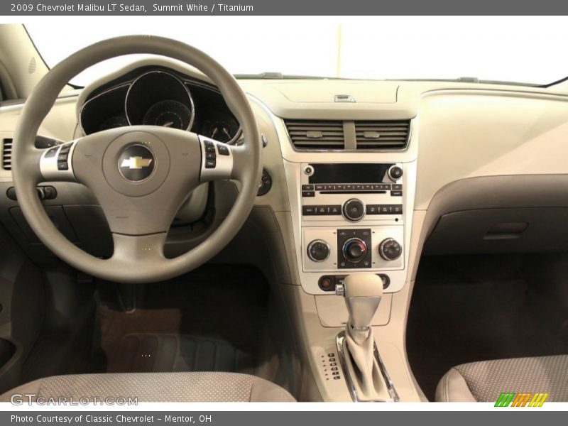 Summit White / Titanium 2009 Chevrolet Malibu LT Sedan