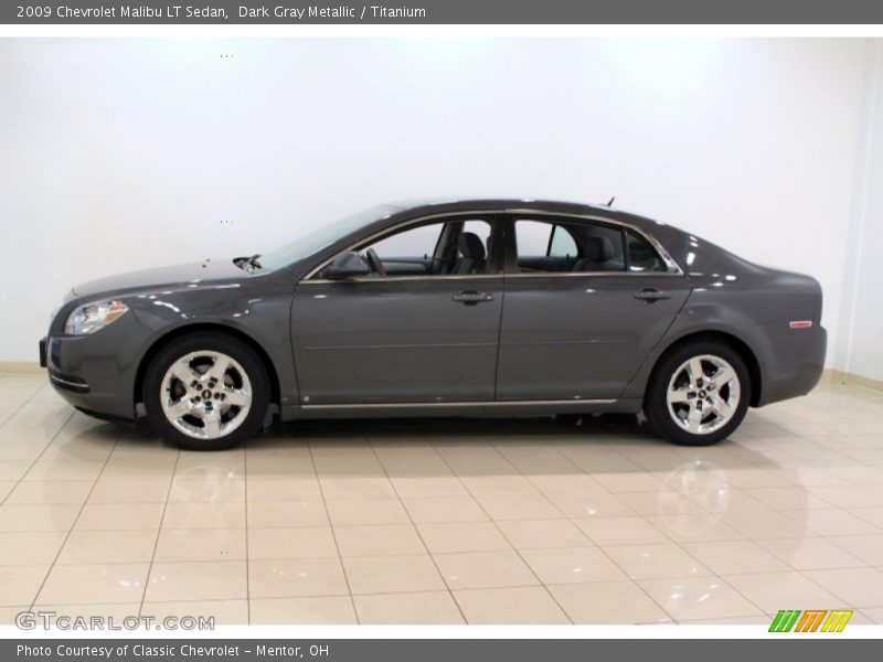 Dark Gray Metallic / Titanium 2009 Chevrolet Malibu LT Sedan