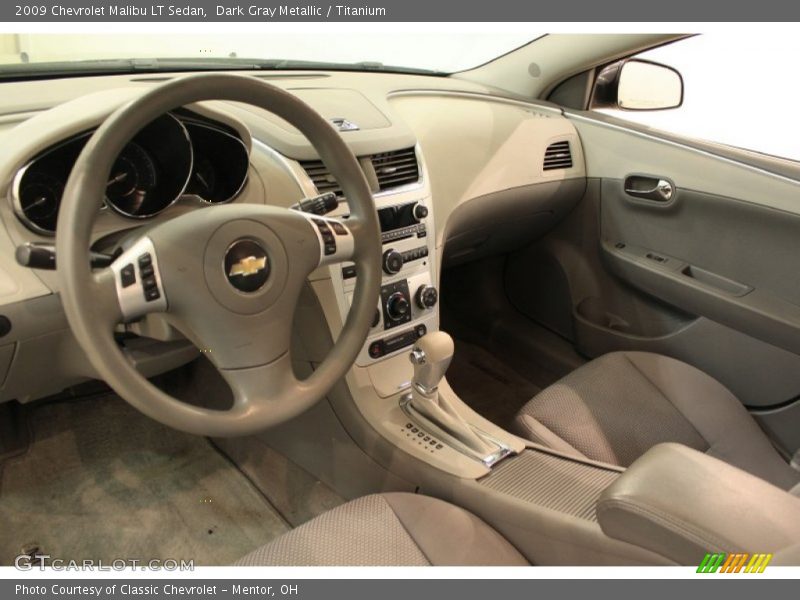 Dark Gray Metallic / Titanium 2009 Chevrolet Malibu LT Sedan