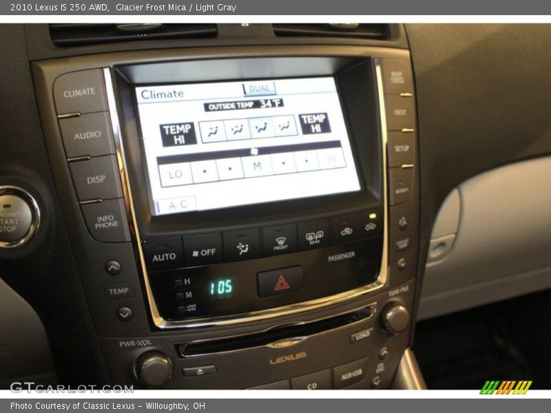 Glacier Frost Mica / Light Gray 2010 Lexus IS 250 AWD