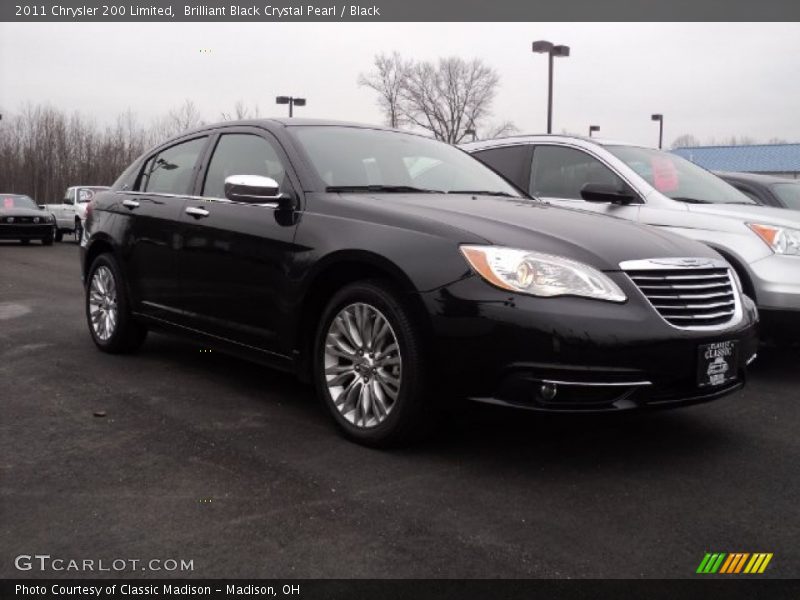 Brilliant Black Crystal Pearl / Black 2011 Chrysler 200 Limited