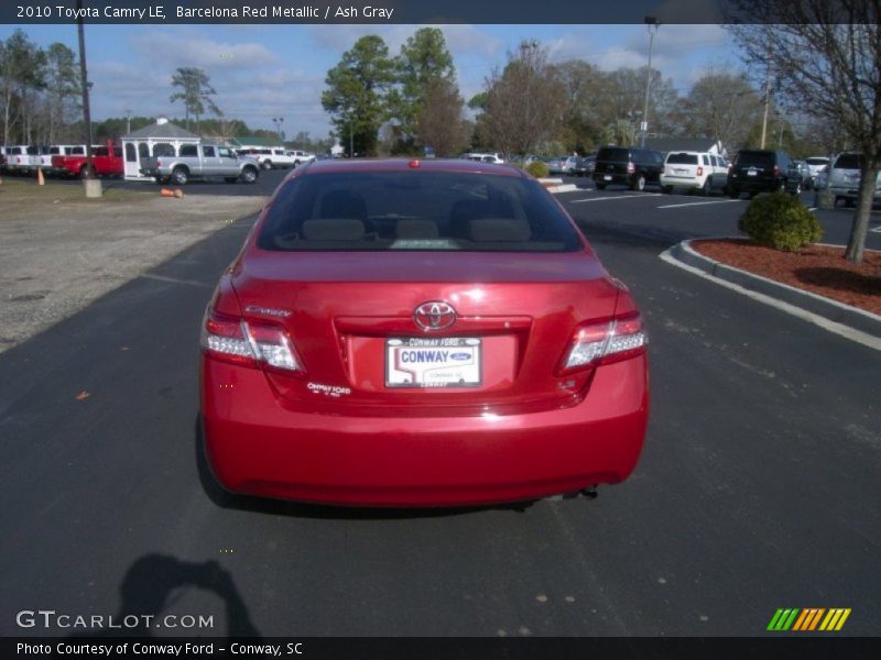 Barcelona Red Metallic / Ash Gray 2010 Toyota Camry LE