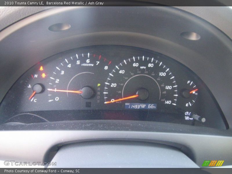 Barcelona Red Metallic / Ash Gray 2010 Toyota Camry LE