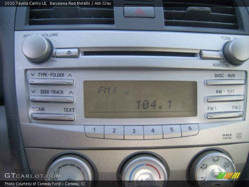 Barcelona Red Metallic / Ash Gray 2010 Toyota Camry LE