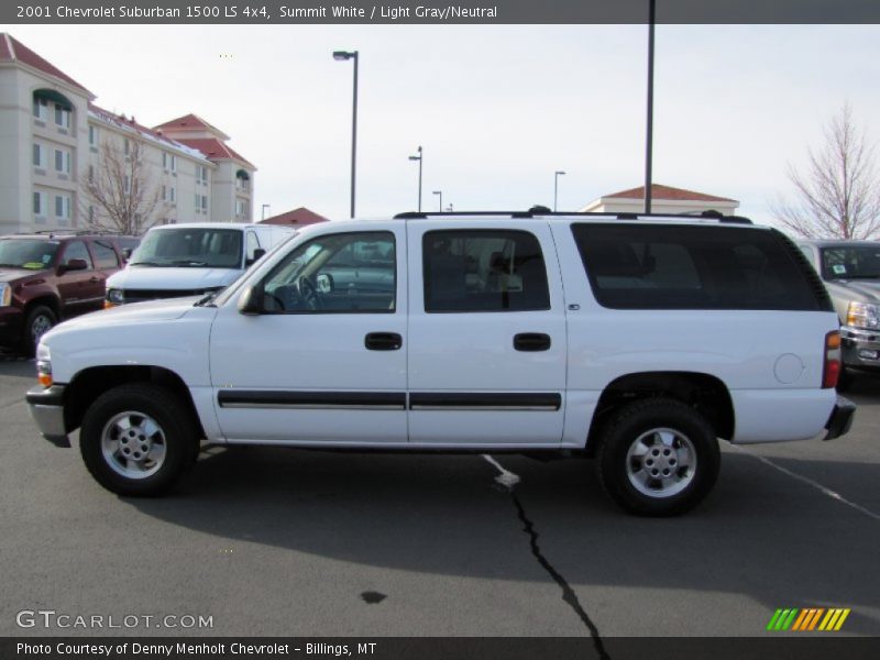 Summit White / Light Gray/Neutral 2001 Chevrolet Suburban 1500 LS 4x4