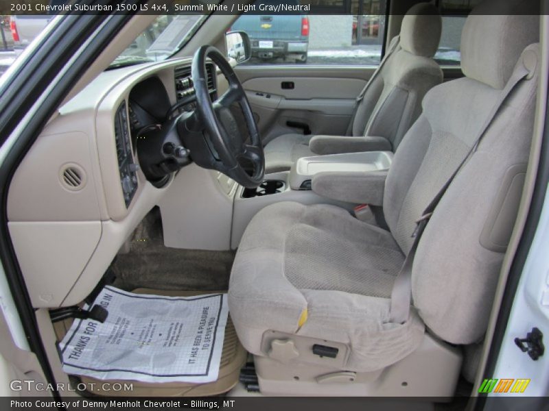 Summit White / Light Gray/Neutral 2001 Chevrolet Suburban 1500 LS 4x4