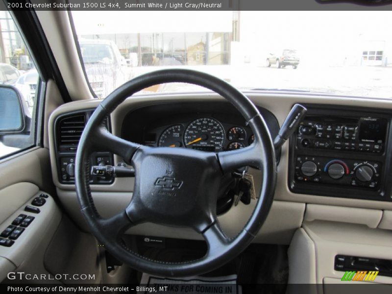 Summit White / Light Gray/Neutral 2001 Chevrolet Suburban 1500 LS 4x4