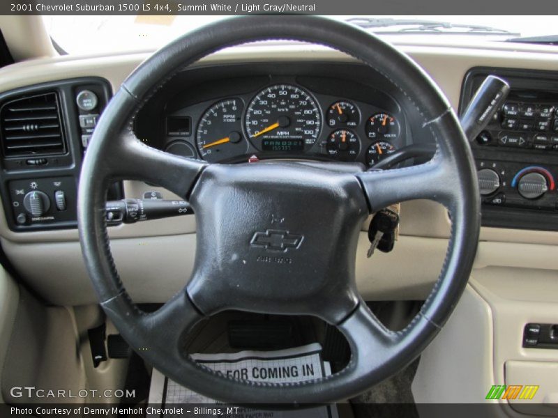 Summit White / Light Gray/Neutral 2001 Chevrolet Suburban 1500 LS 4x4
