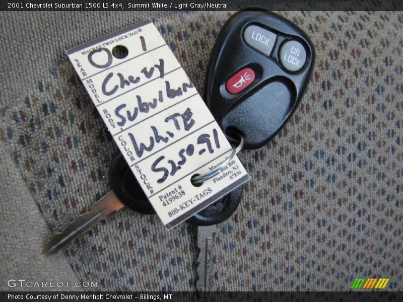 Summit White / Light Gray/Neutral 2001 Chevrolet Suburban 1500 LS 4x4