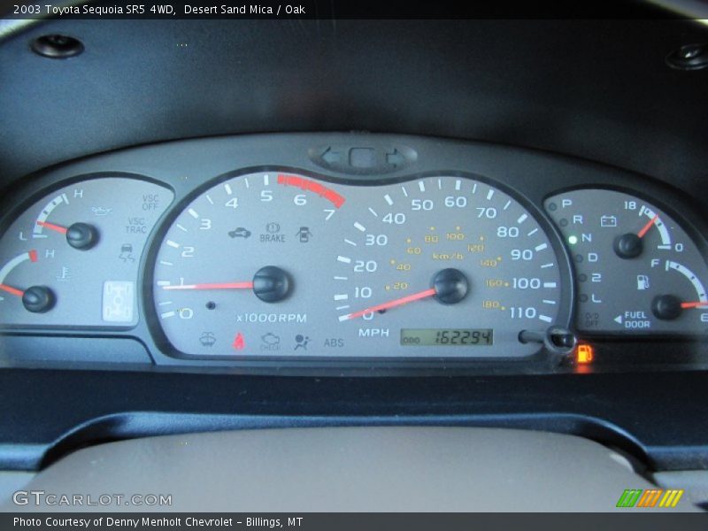  2003 Sequoia SR5 4WD SR5 4WD Gauges