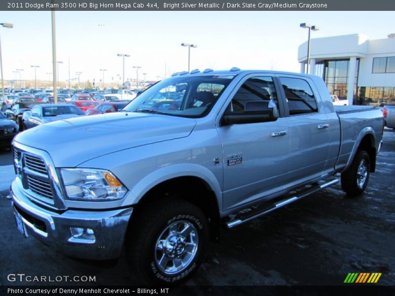 Bright Silver Metallic / Dark Slate Gray/Medium Graystone 2011 Dodge Ram 3500 HD Big Horn Mega Cab 4x4