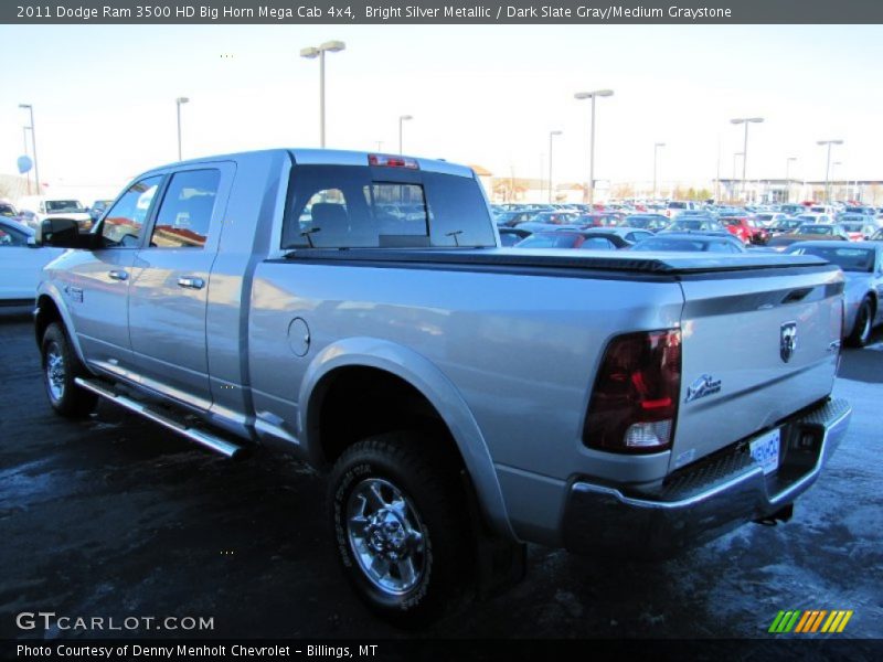 Bright Silver Metallic / Dark Slate Gray/Medium Graystone 2011 Dodge Ram 3500 HD Big Horn Mega Cab 4x4