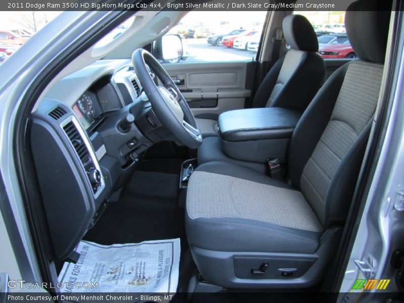  2011 Ram 3500 HD Big Horn Mega Cab 4x4 Dark Slate Gray/Medium Graystone Interior