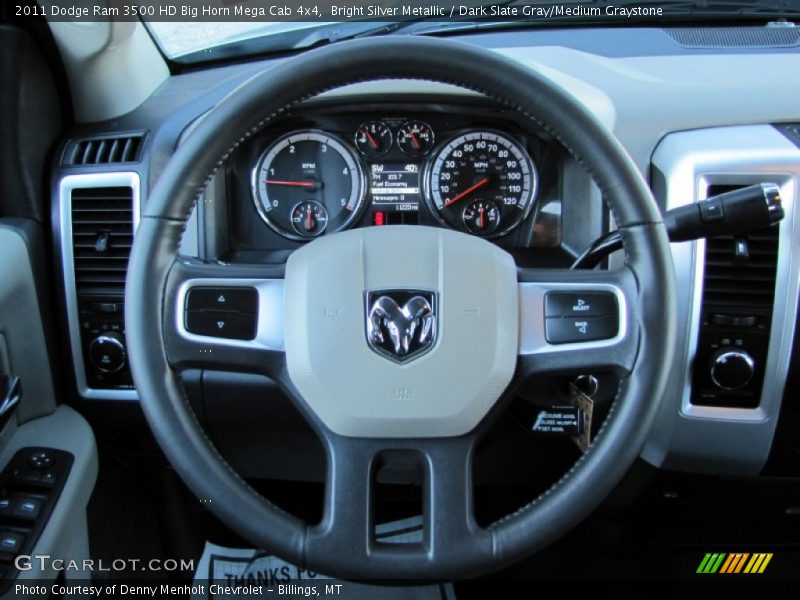  2011 Ram 3500 HD Big Horn Mega Cab 4x4 Steering Wheel