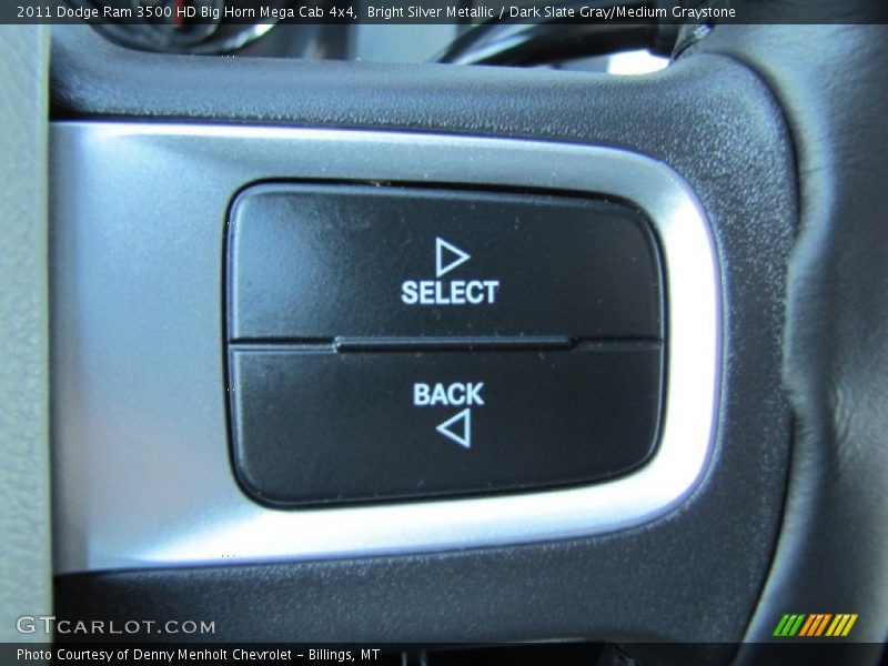 Bright Silver Metallic / Dark Slate Gray/Medium Graystone 2011 Dodge Ram 3500 HD Big Horn Mega Cab 4x4