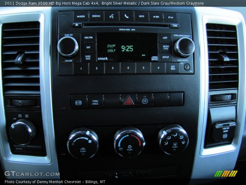 Bright Silver Metallic / Dark Slate Gray/Medium Graystone 2011 Dodge Ram 3500 HD Big Horn Mega Cab 4x4